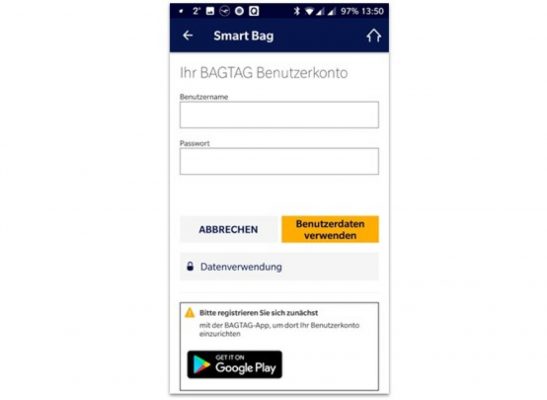 img-3 Lufthansa app: BAGTAG login